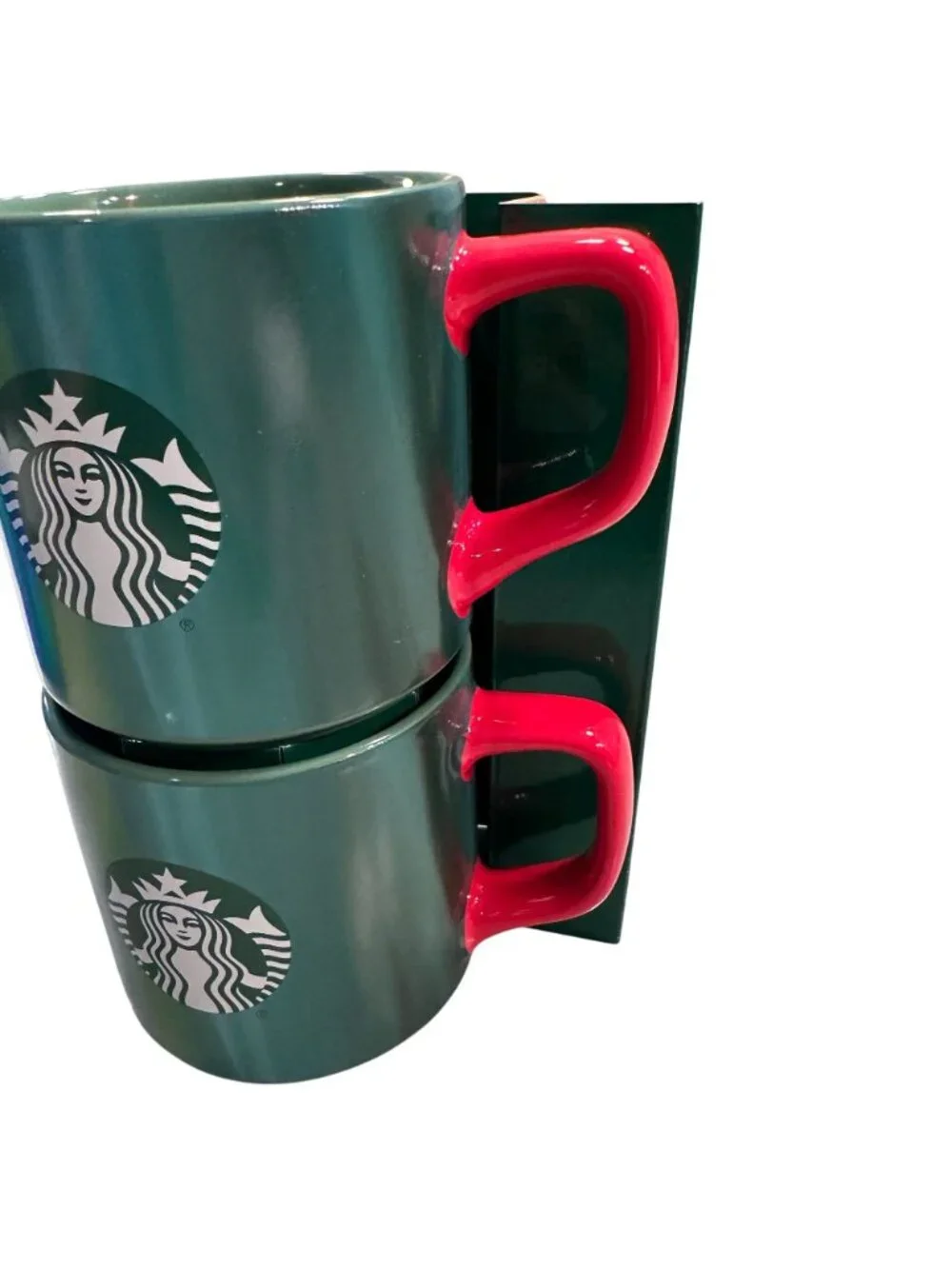 Starbucks 2022 Holiday Coffee Mug Gift Set Green Red Ceramic Cup Christmas READ